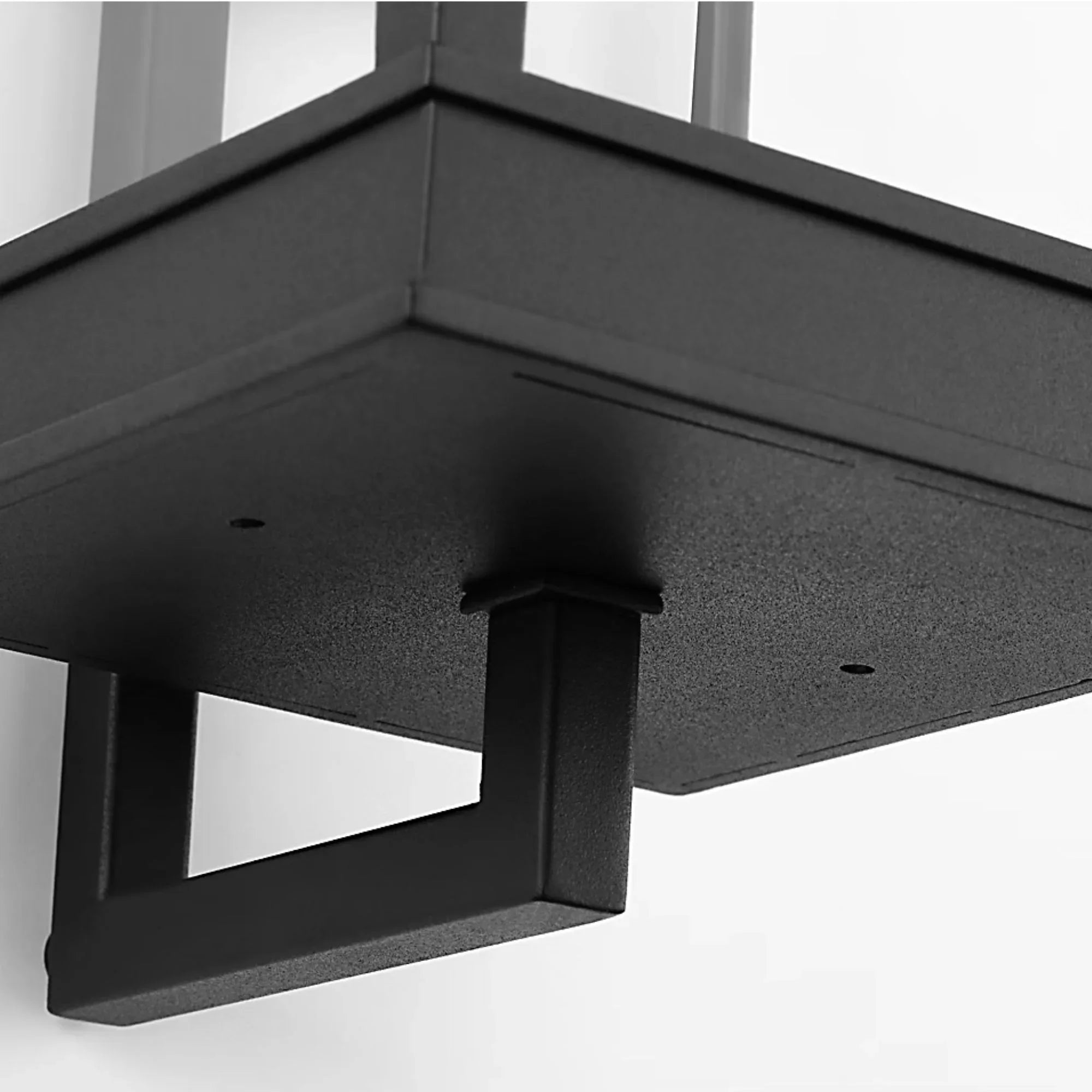 Cupertino 19" Medium Bracket Wall Lantern, Textured Black Finish