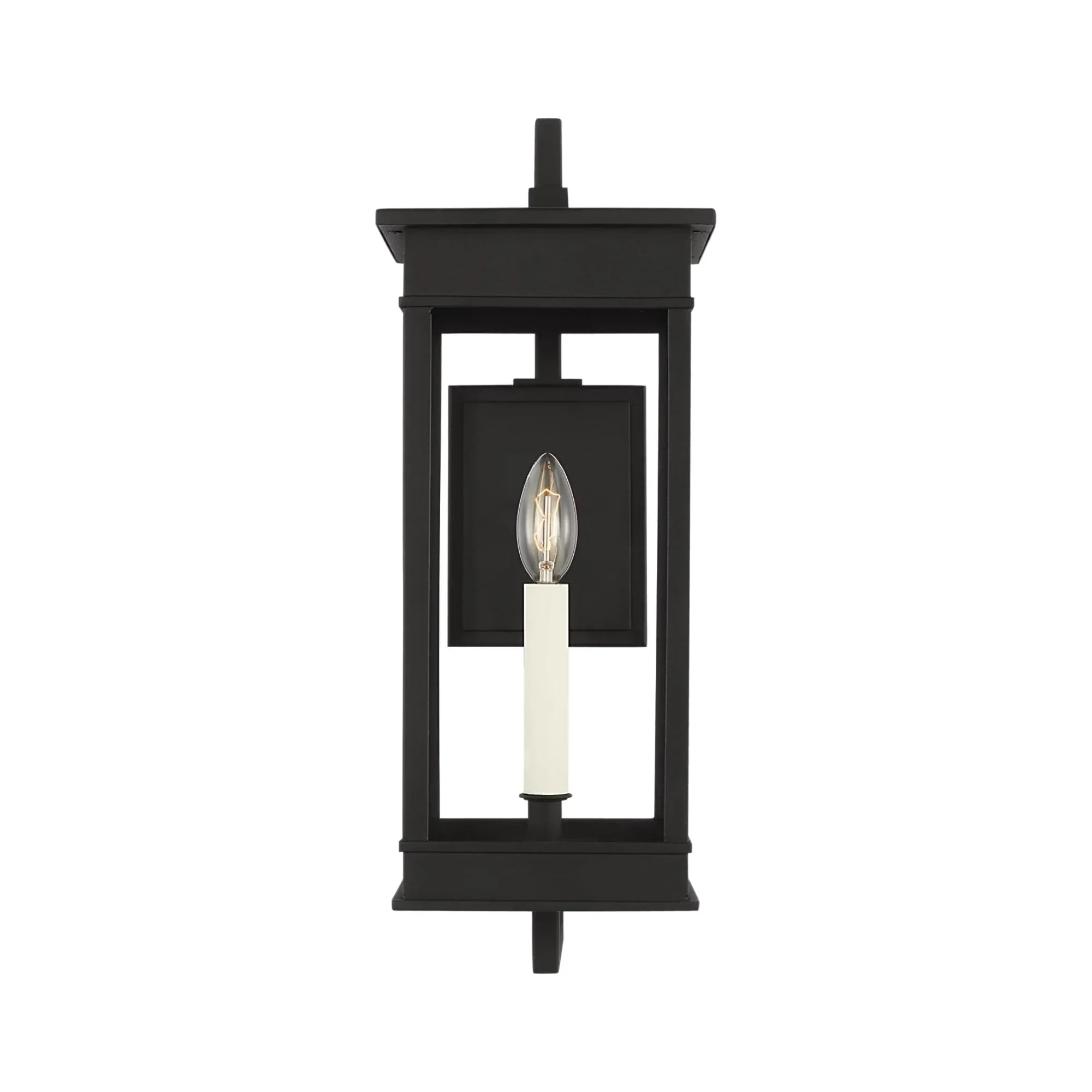 Cupertino 19" Medium Bracket Wall Lantern, Textured Black Finish