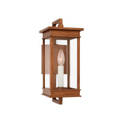 Cupertino 15" Small Bracket Wall Lantern, Natural Copper Finish