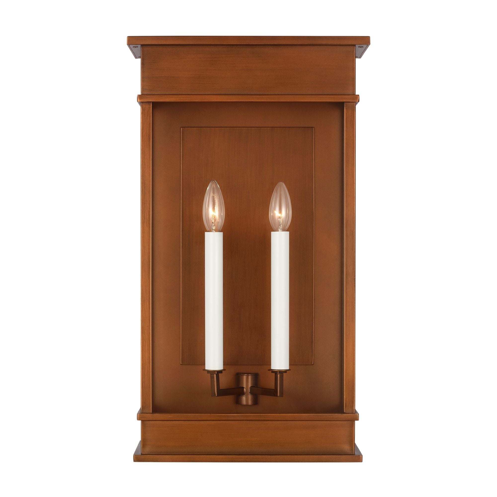 Cupertino 23" 2-Light Extra Large Wall Lantern, Natural Copper Finish