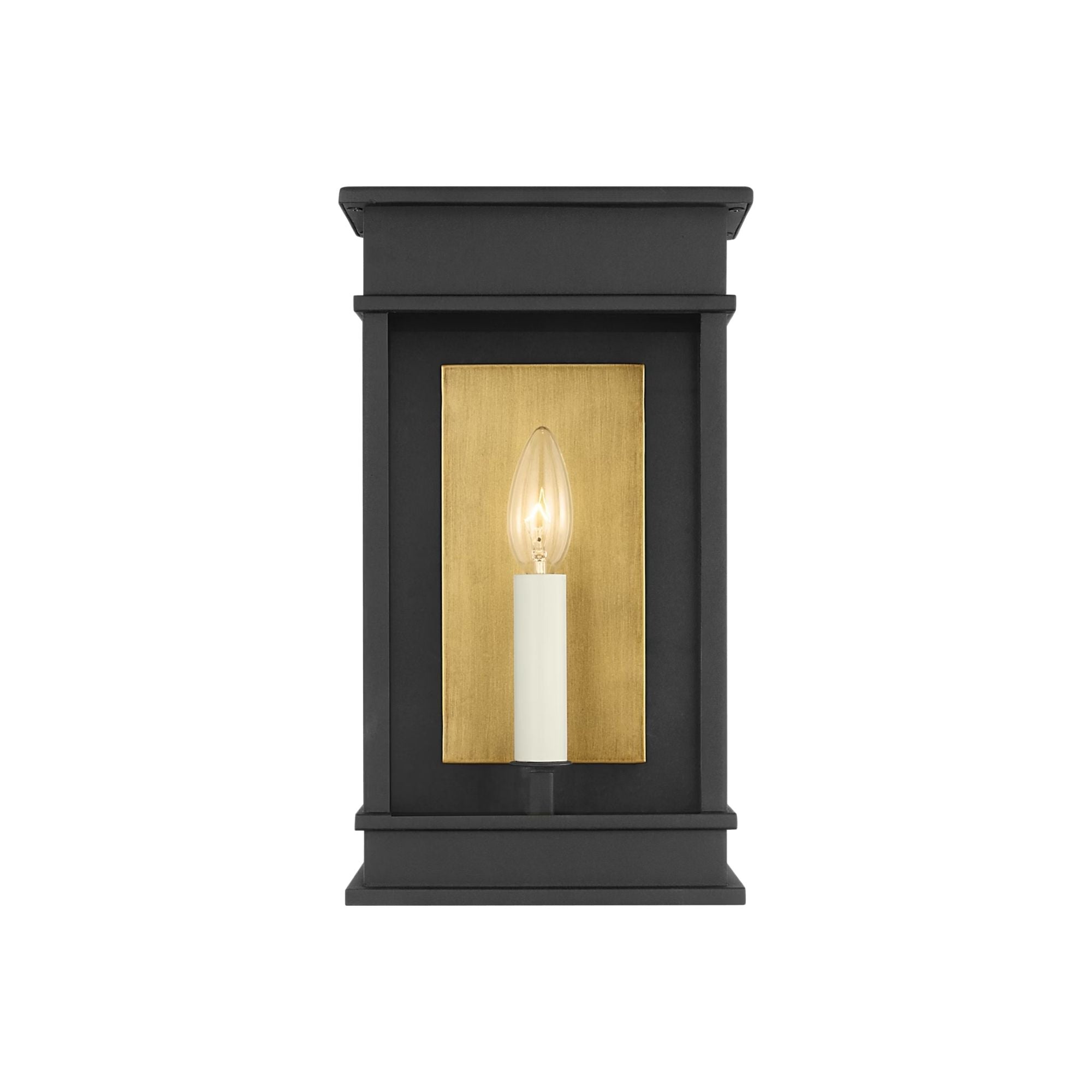 Cupertino 13" Small Wall Lantern, Textured Black Finish