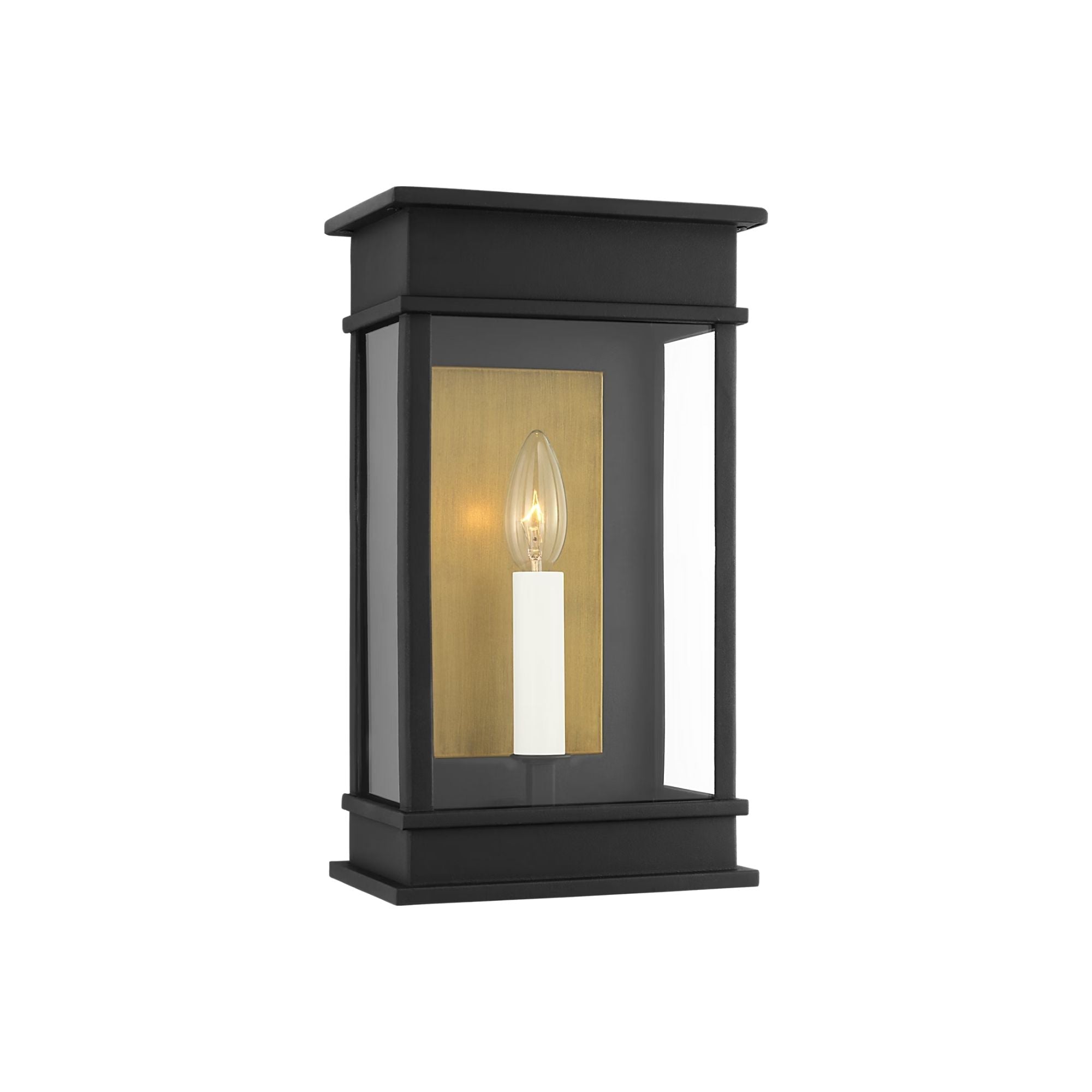Cupertino 13" Small Wall Lantern, Textured Black Finish