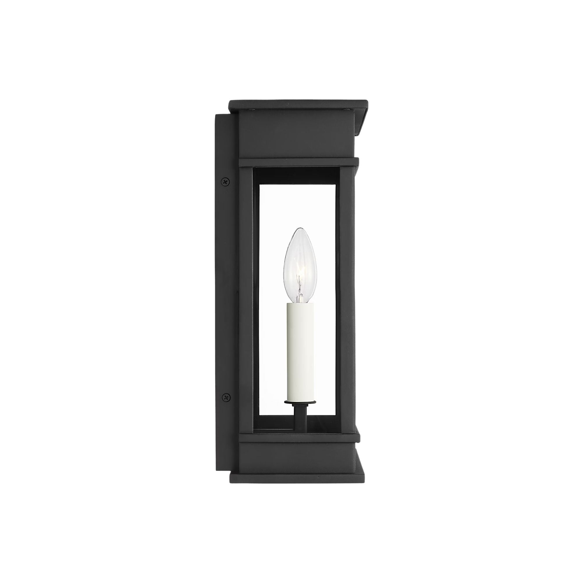 Cupertino 13" Small Wall Lantern, Textured Black Finish