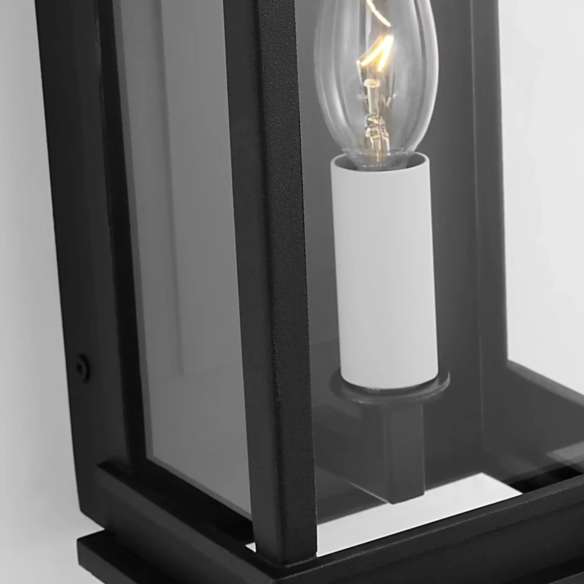 Cupertino 10" Mini Wall Lantern, Textured Black Finish