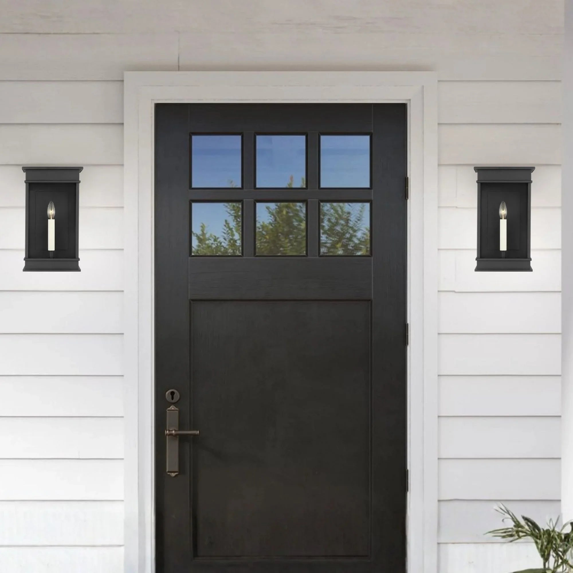 Cupertino 10" Mini Wall Lantern, Textured Black Finish