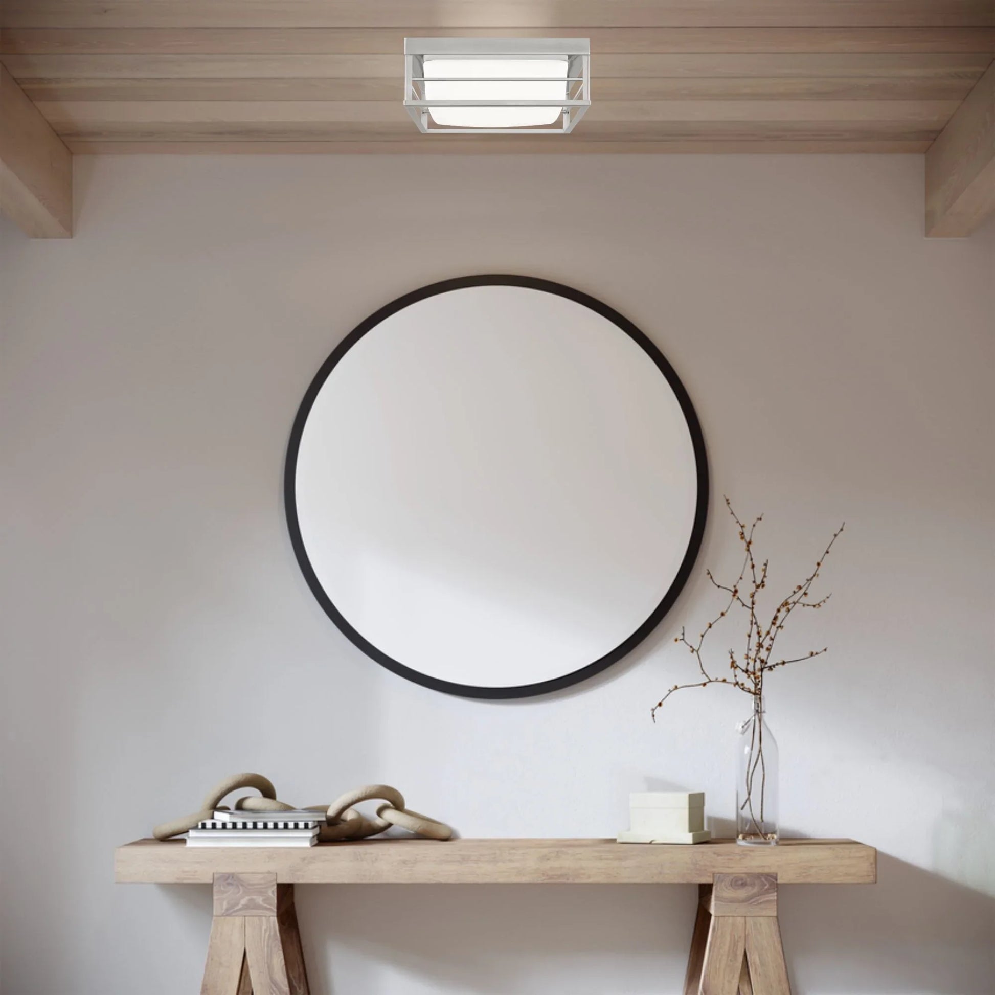 Visual Comfort Studio - Dearborn 10" Small LED Flush Mount, Brushed Nickel Finish | Bees Lighting