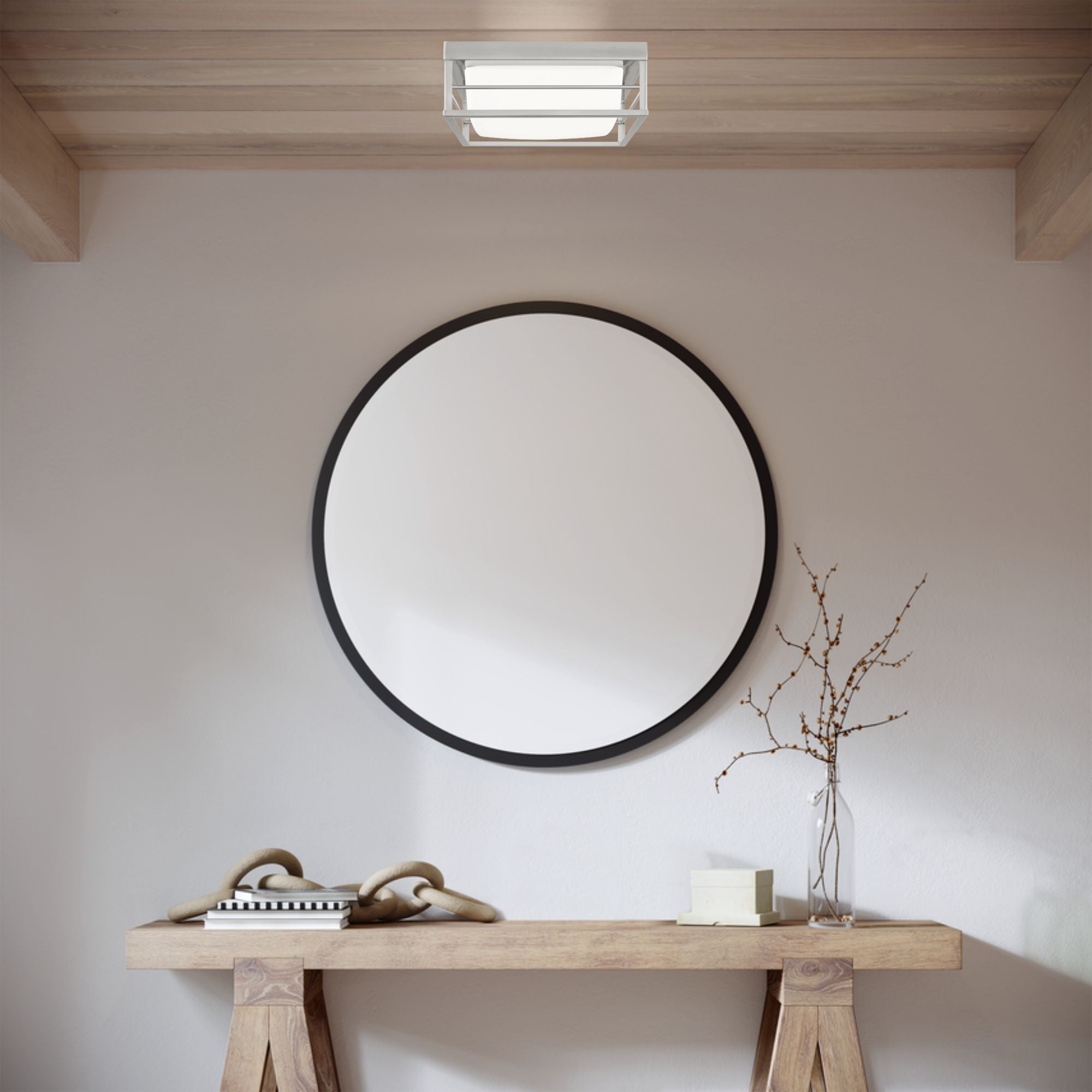 Dearborn 10" Small LED Flush Mount, Brushed Nickel Finish