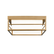 Dearborn 12" Medium LED Flush Mount, Satin Brass Finish