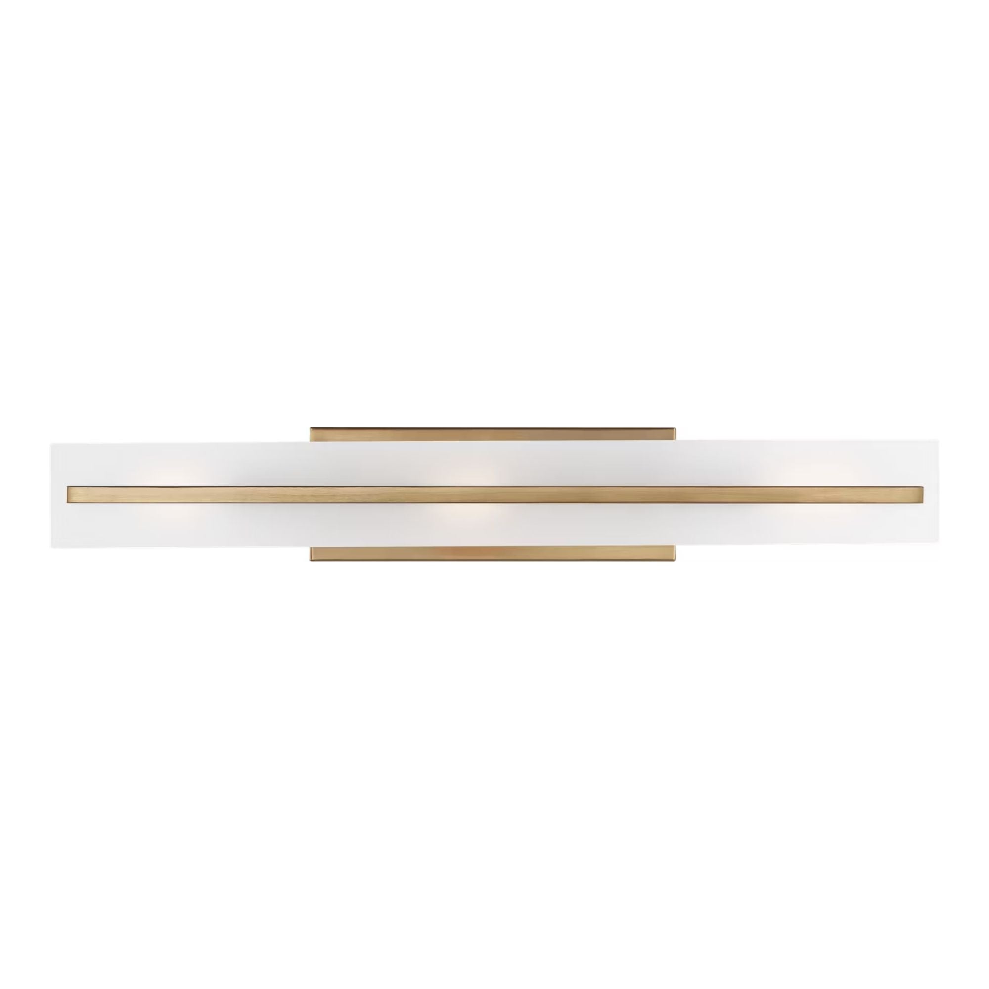 Dex 30" Large 3-Light Bathroom Vanity, Satin Brass Finish