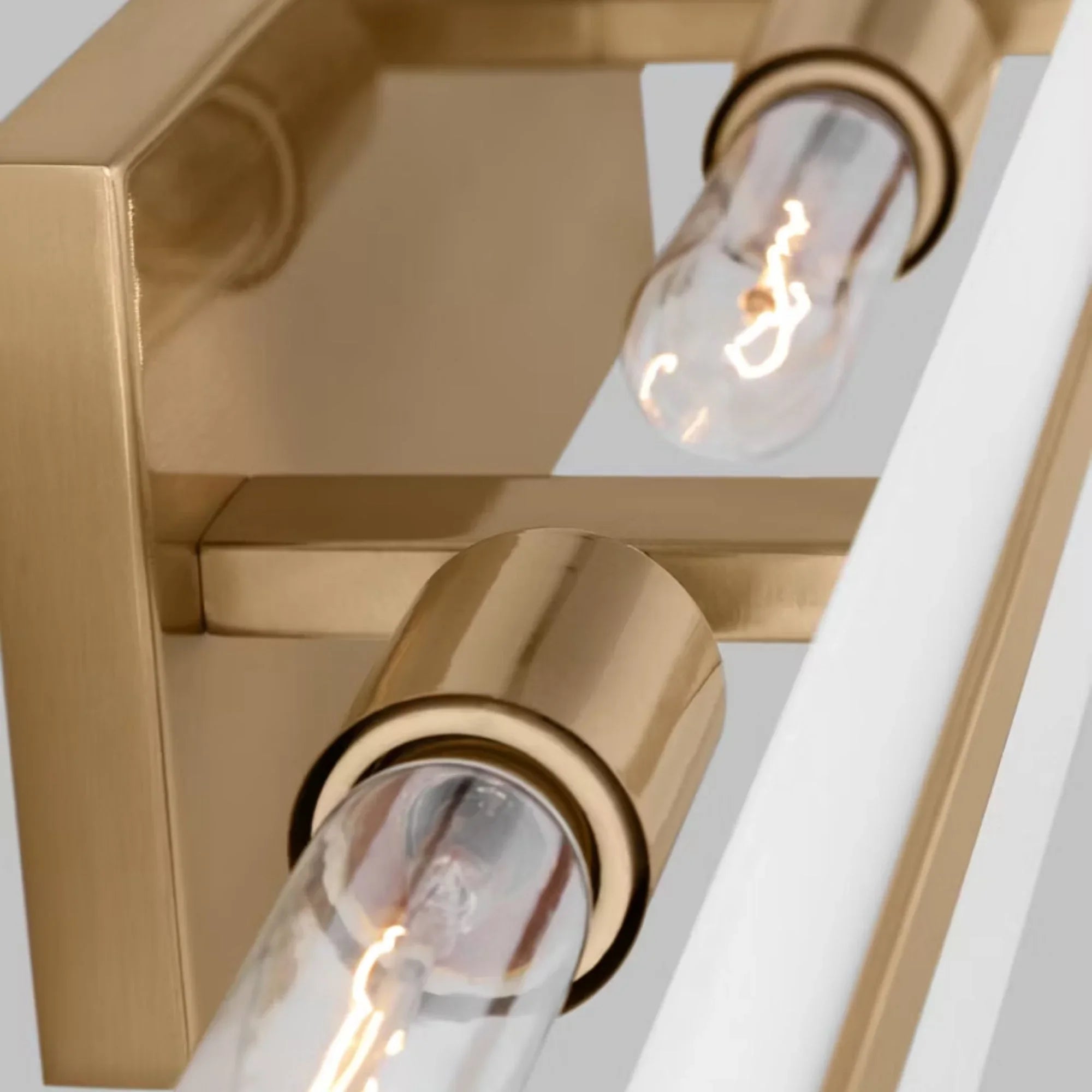 Dex 30" Large 3-Light LED Bathroom Vanity, Satin Brass Finish