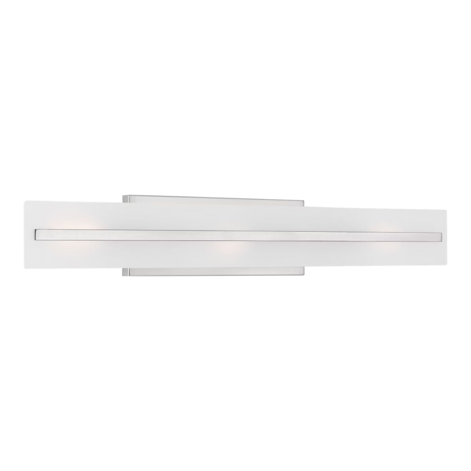 Dex 30" Large 3-Light LED Bathroom Vanity, Brushed Nickel Finish