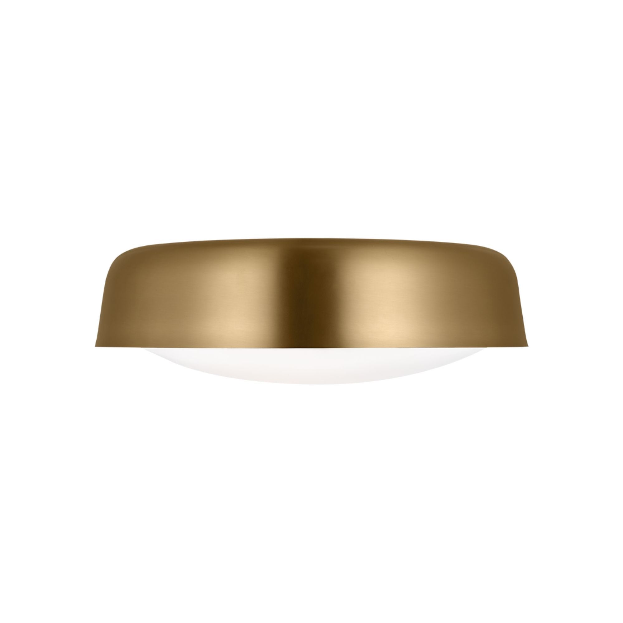 Draper 16" 2-Light Flush Mount, Burnished Brass Finish
