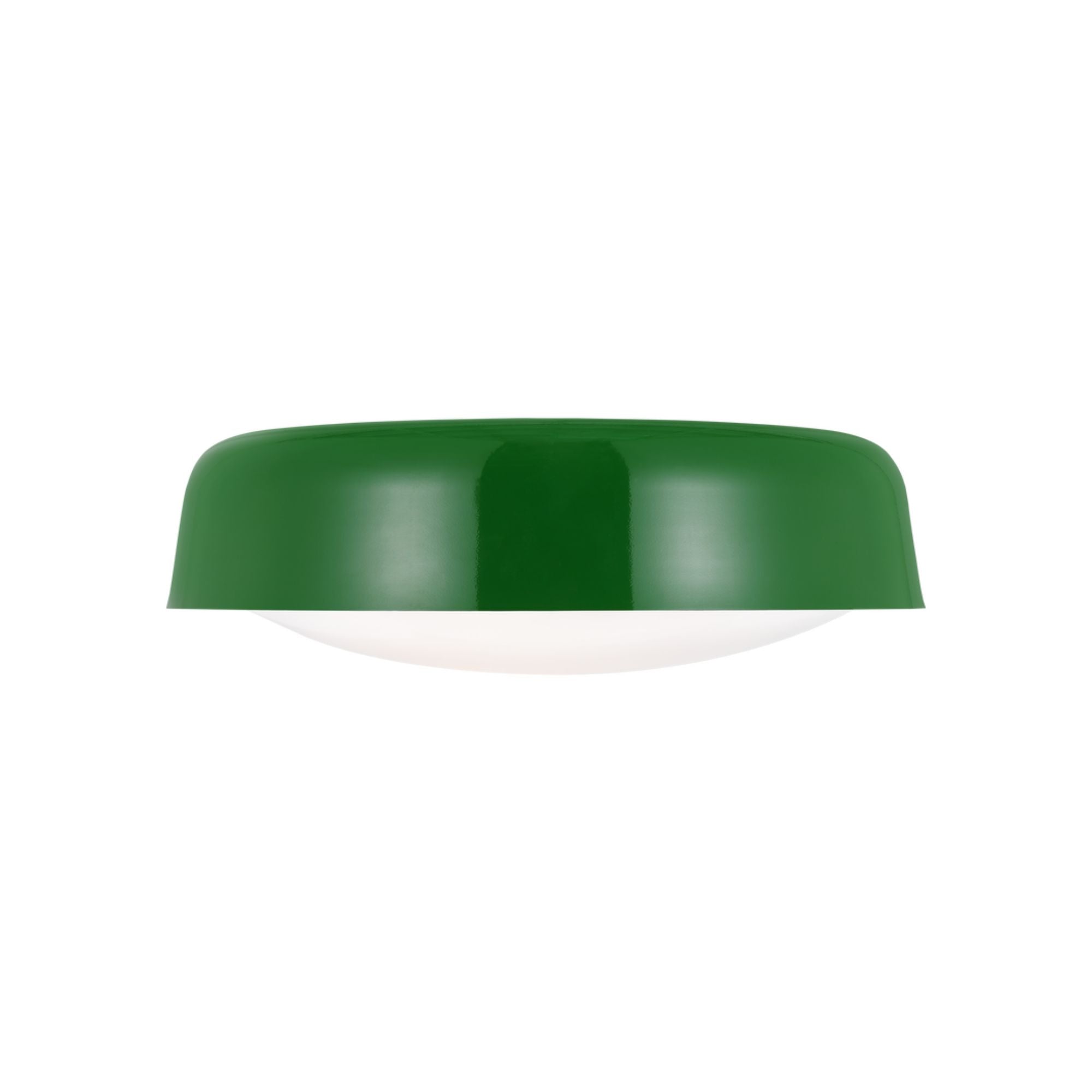 Draper 16" 2-Light Flush Mount, Green Finish
