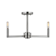 Fullton 20" 3-Light Semi Flush Mount, Brushed Nickel Finish