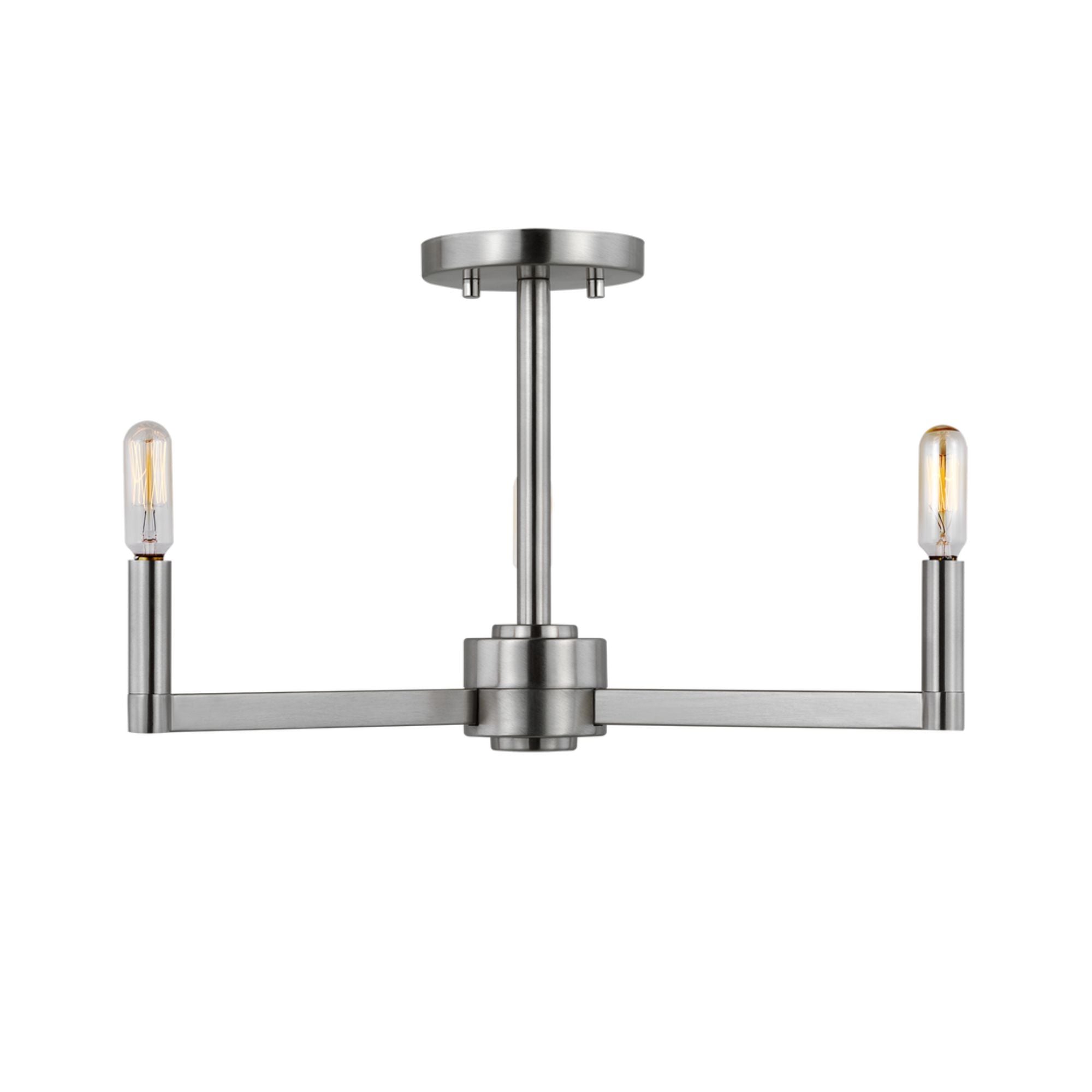 Visual Comfort Studio Fullton 3-Light Semi Flush Mount