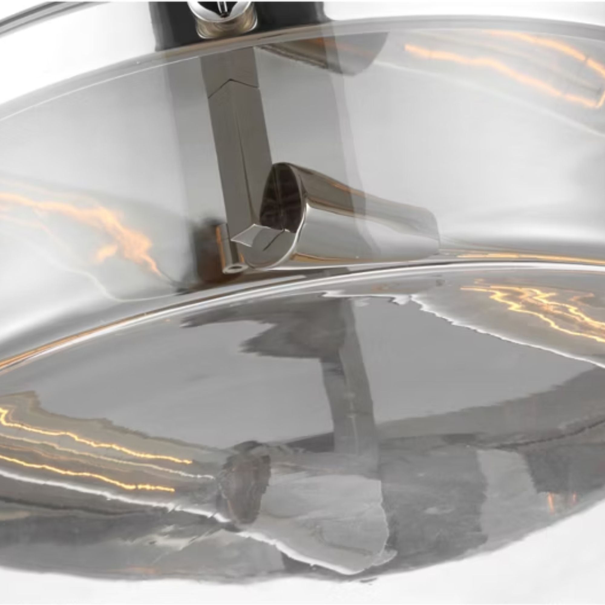 Garrett 18" 2-Light Large Flush Mount, Polished Nickel Finish