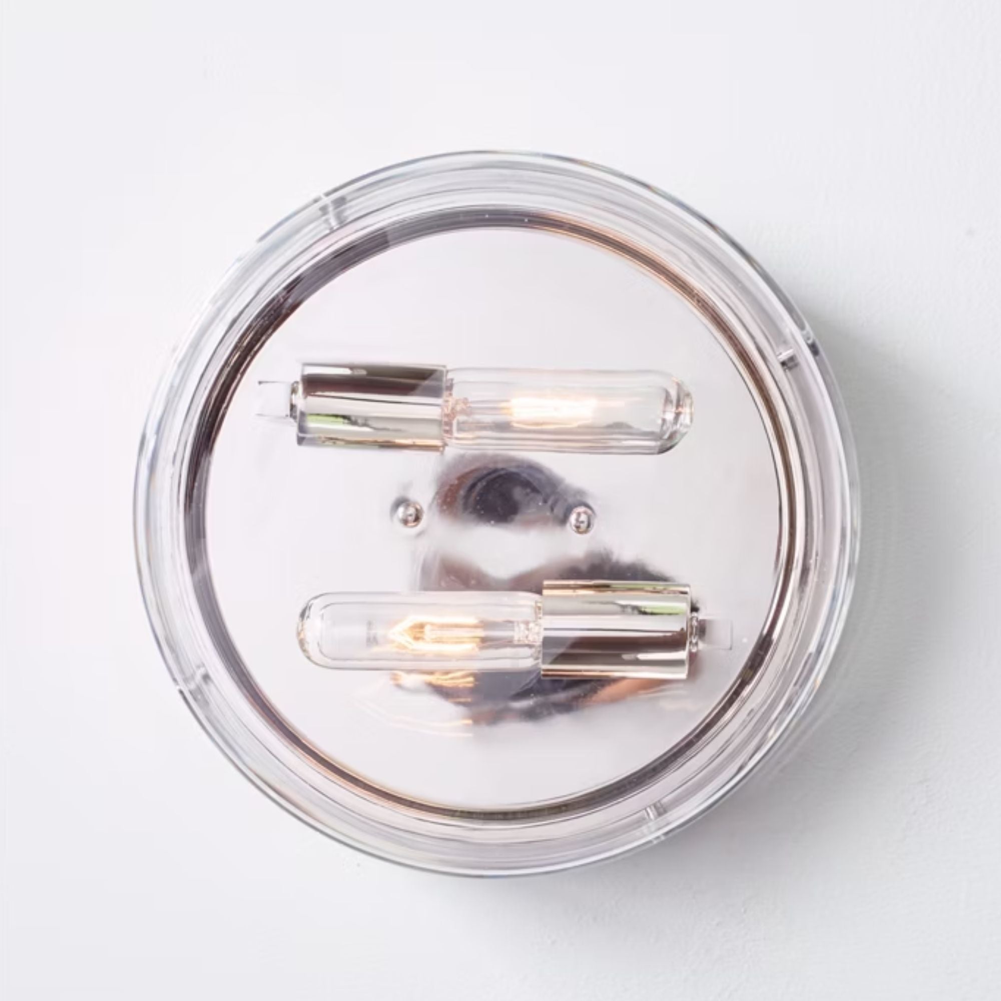 Garrett 18" 2-Light Large Flush Mount, Polished Nickel Finish