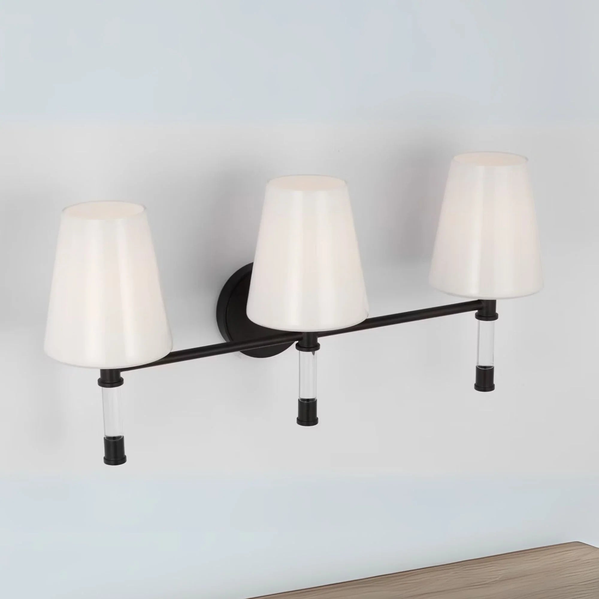 Hanover 25" 3-Light Bathroom Vanity, Aged Iron Finish