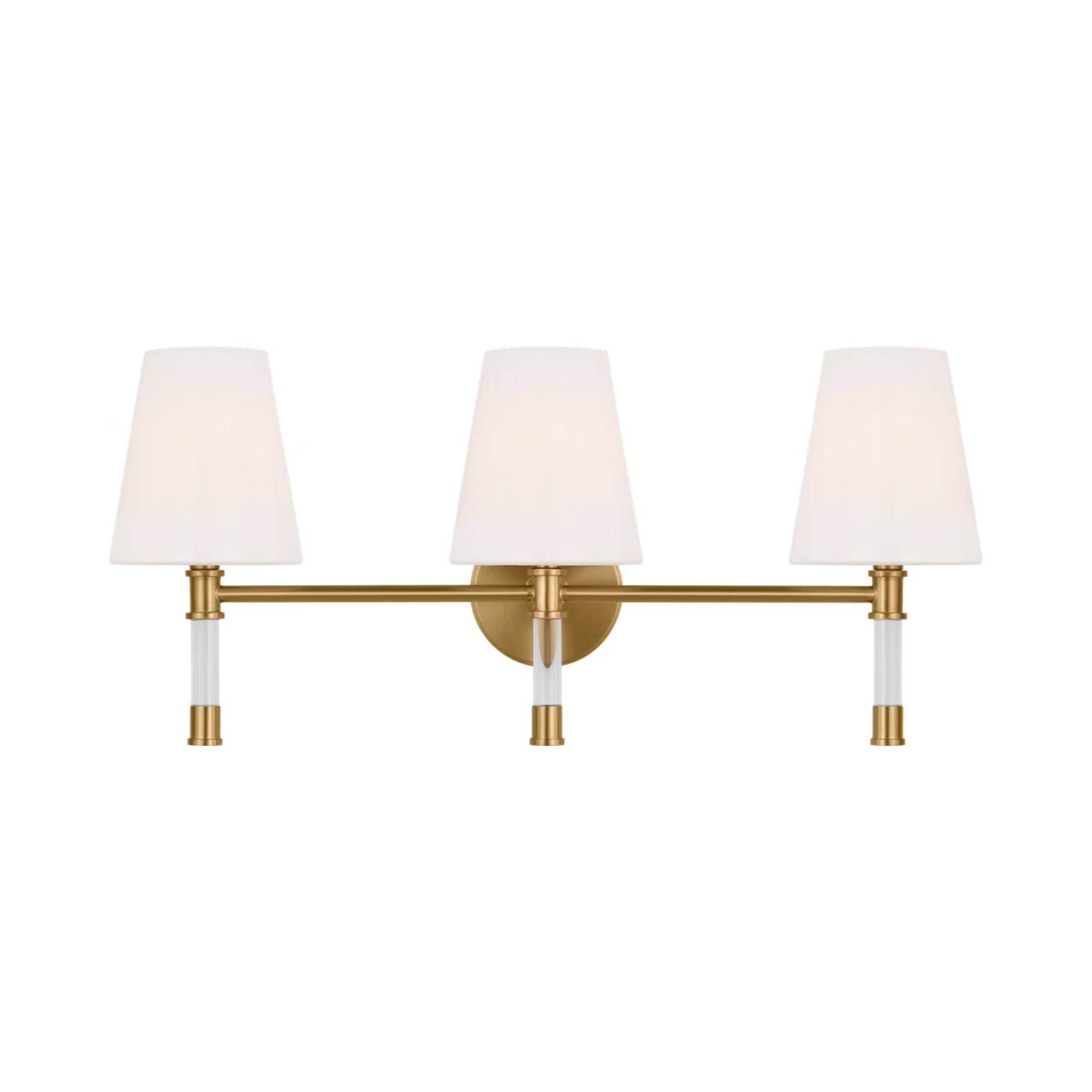 Hanover 25" 3-Light Bathroom Vanity, Burnished Brass Finish