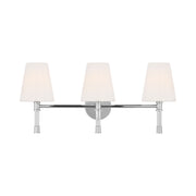 Hanover 25" 3-Light Bathroom Vanity, Polished Nickel Finish