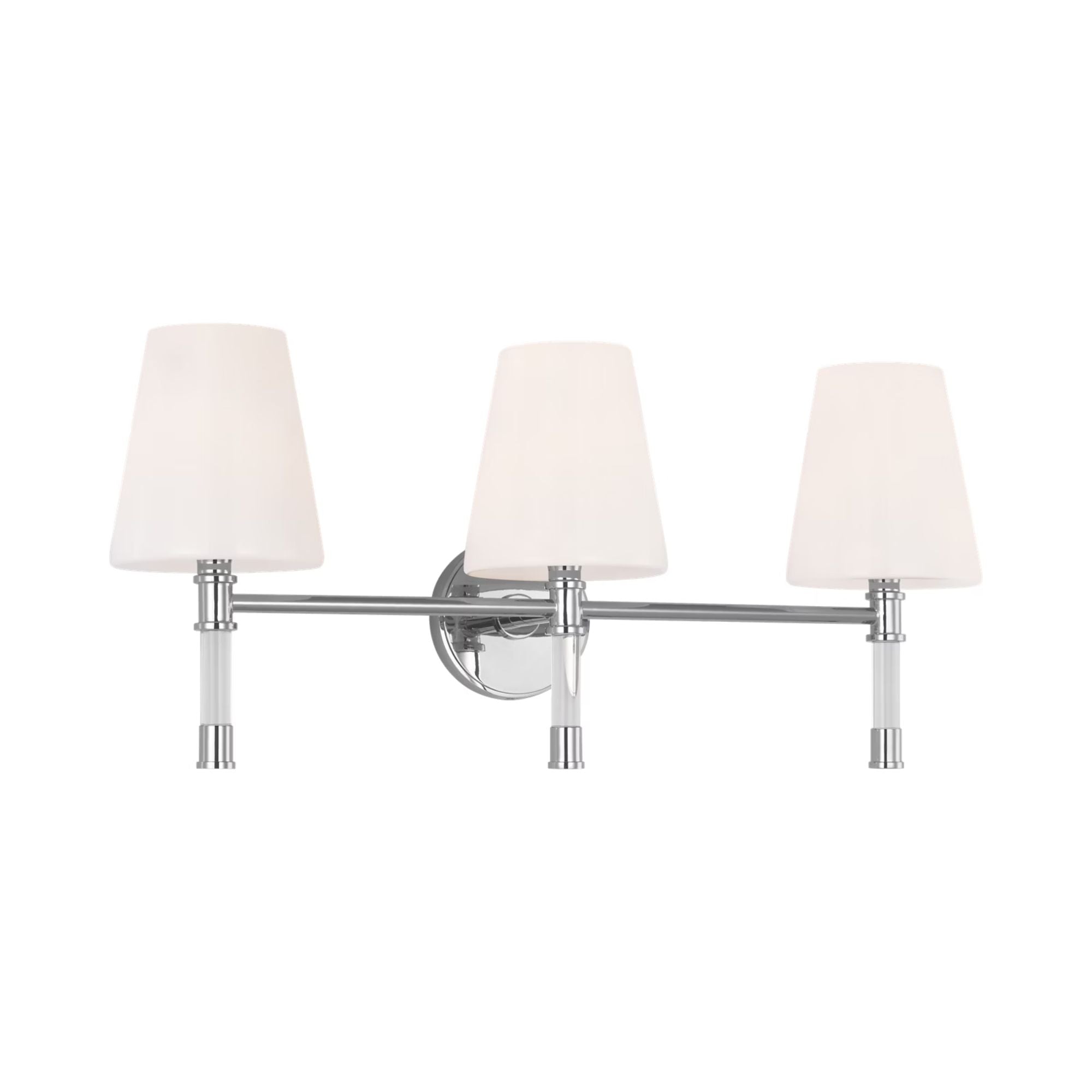 Hanover 25" 3-Light Bathroom Vanity, Polished Nickel Finish