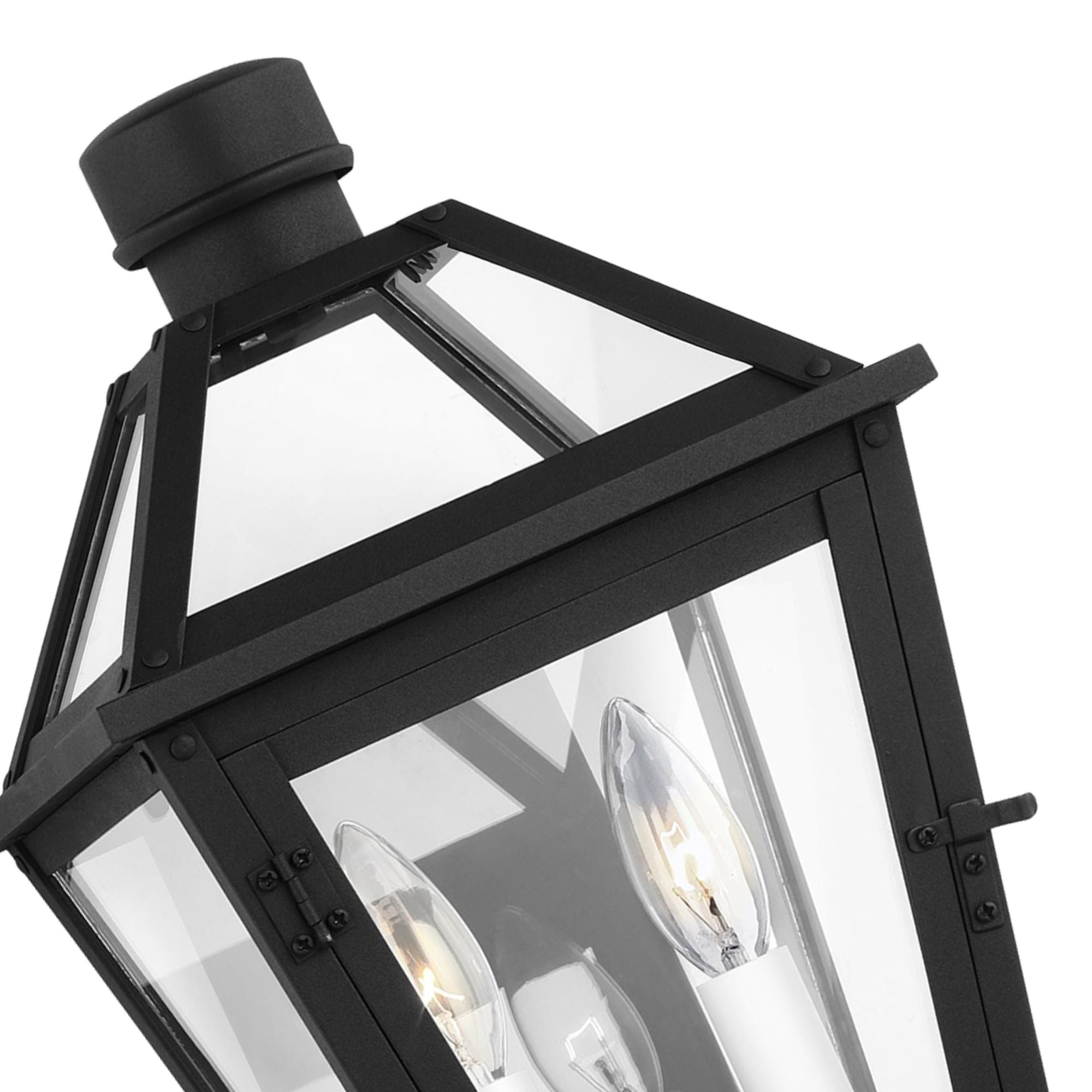 Hyannis 16" 2-Light Small Wall Lantern, Textured Black Finish
