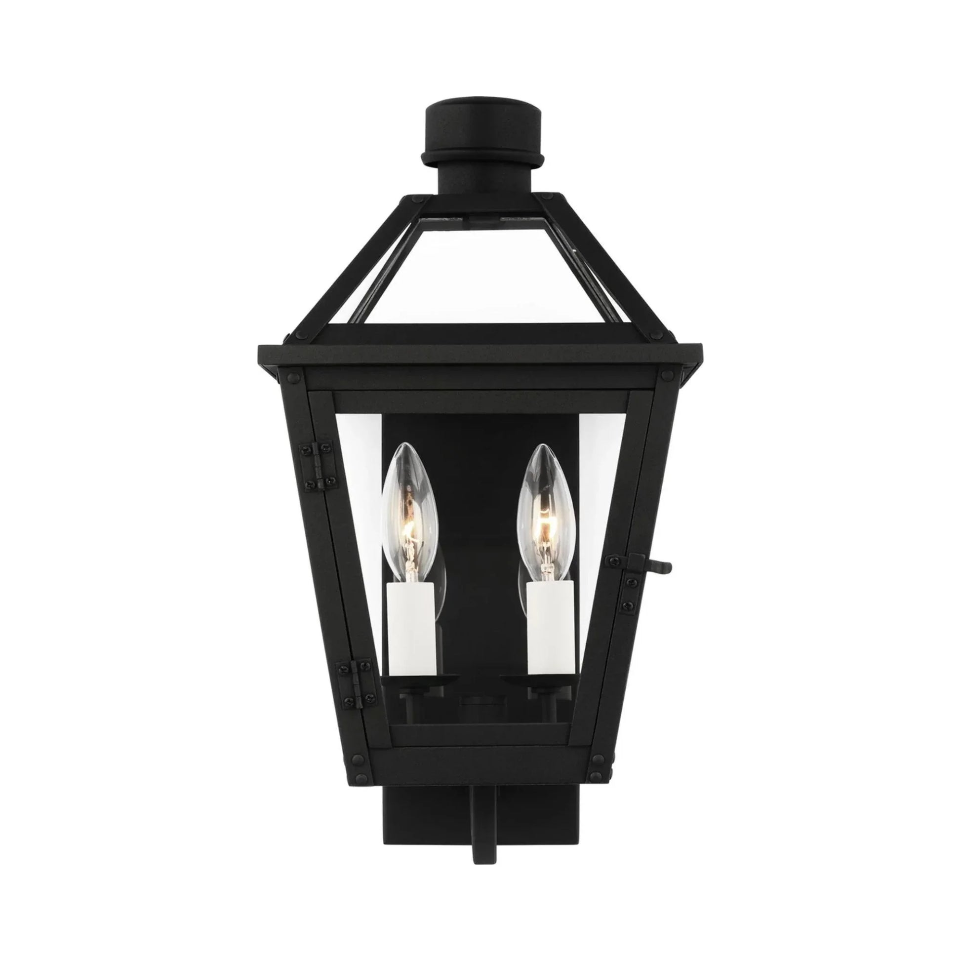 Visual Comfort Studio - Hyannis 16" 2-Light Small Wall Lantern, Textured Black Finish | Bees Lighting