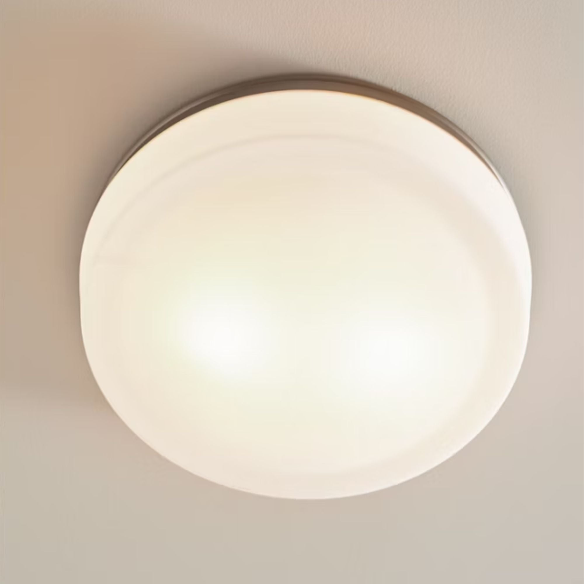 Issen 14" 2-Light Flush Mount, Satin Nickel Finish