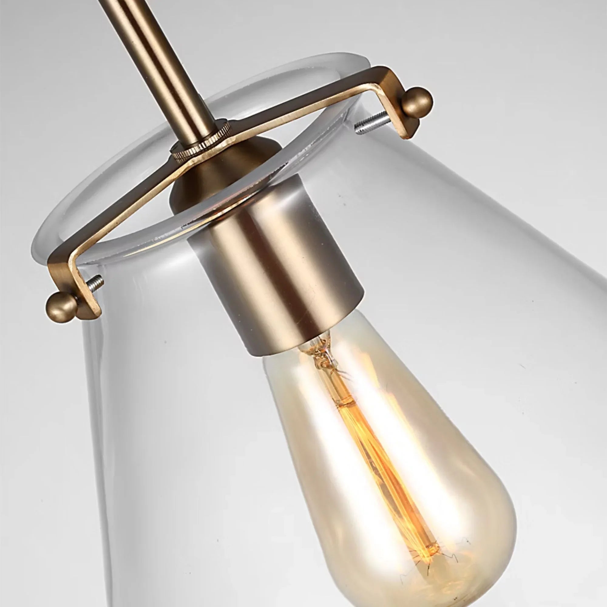Kate 16" Cone Pendant, Satin Brass Finish