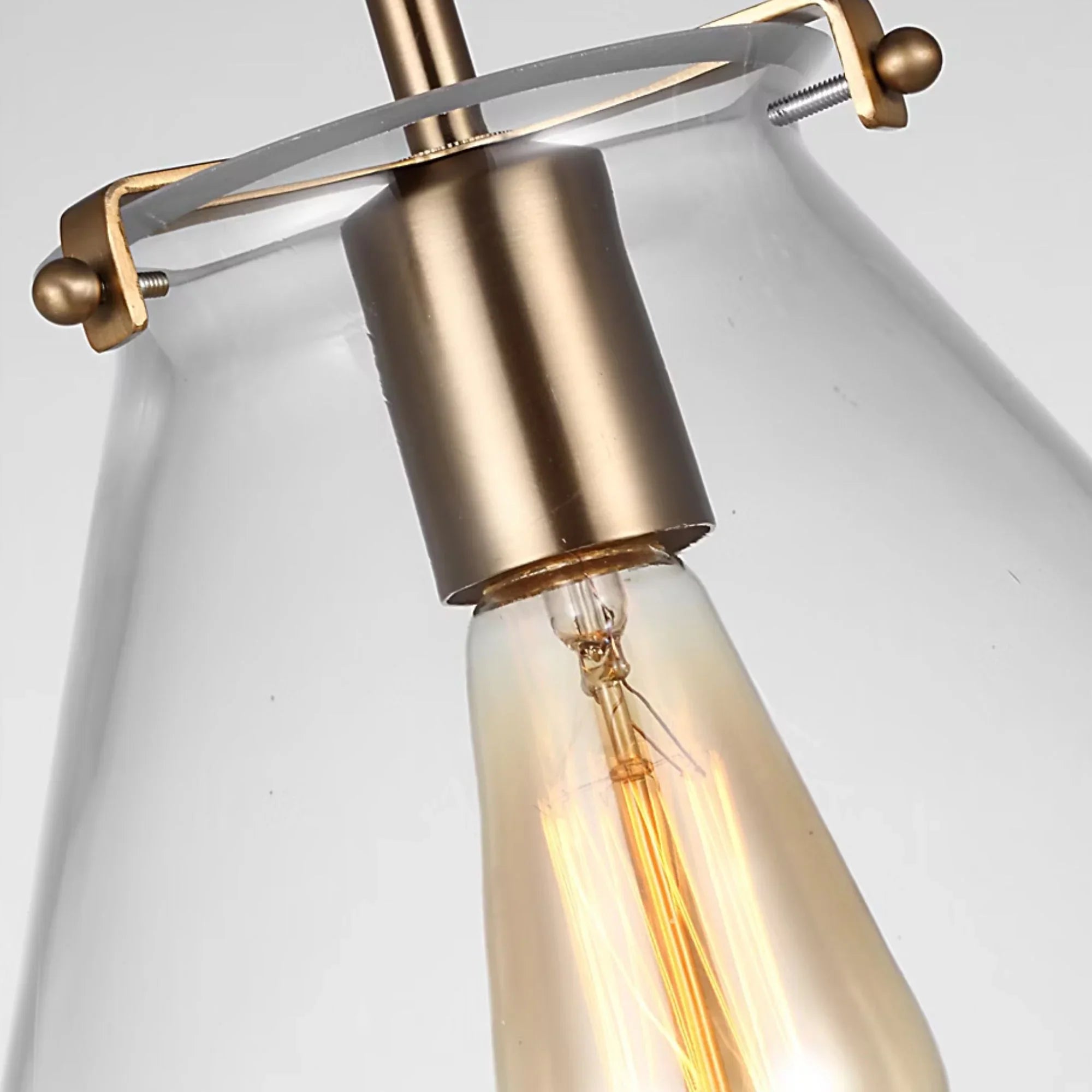 Kate 16" Cone Pendant, Satin Brass Finish