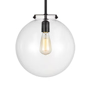 Kate 12" Sphere Pendant, Midnight Black Finish