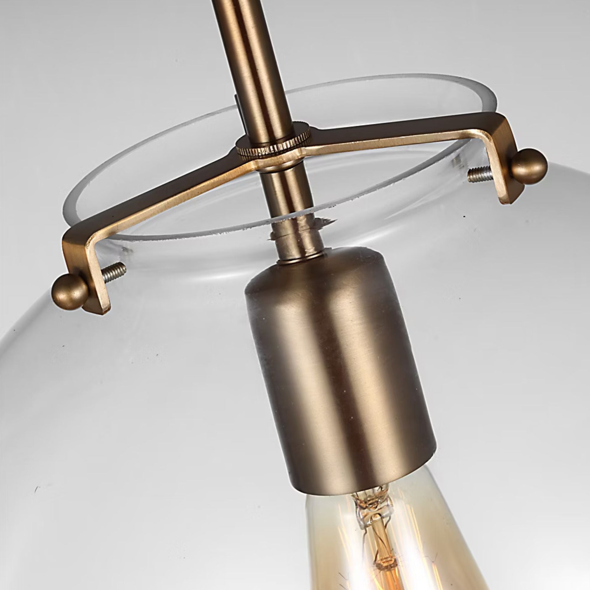 Kate 12" Sphere Pendant, Satin Brass Finish