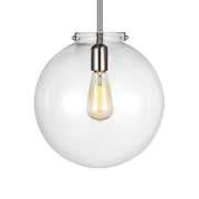 Kate 12" Sphere Pendant, Brushed Nickel Finish