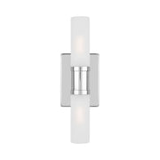 Keaton 16" Small 2-Light Bathroom Vanity, Chrome Finish