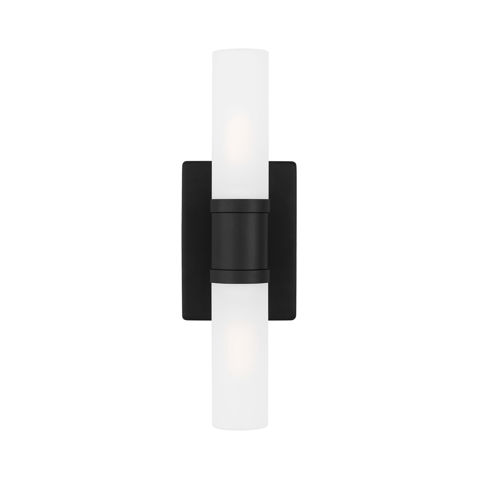 Keaton 16" Small 2-Light Bathroom Vanity, Midnight Black Finish
