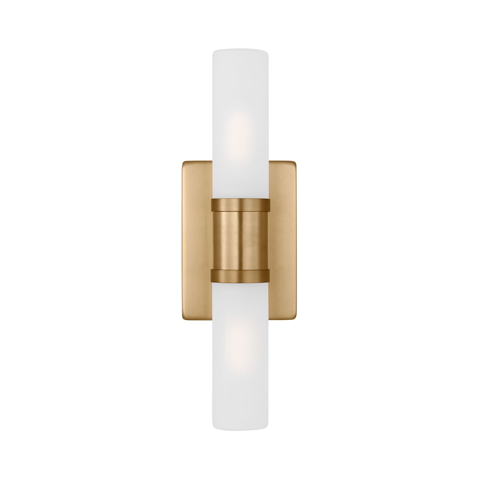 Keaton 16" Small 2-Light Bathroom Vanity, Satin Brass Finish