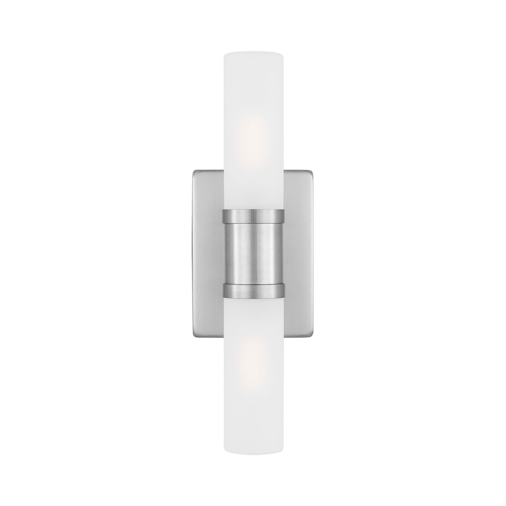 Keaton 16" Small 2-Light Bathroom Vanity, Brushed Nickel Finish
