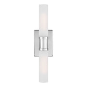 Keaton 20" Medium 2-Light Bathroom Vanity, Chrome Finish