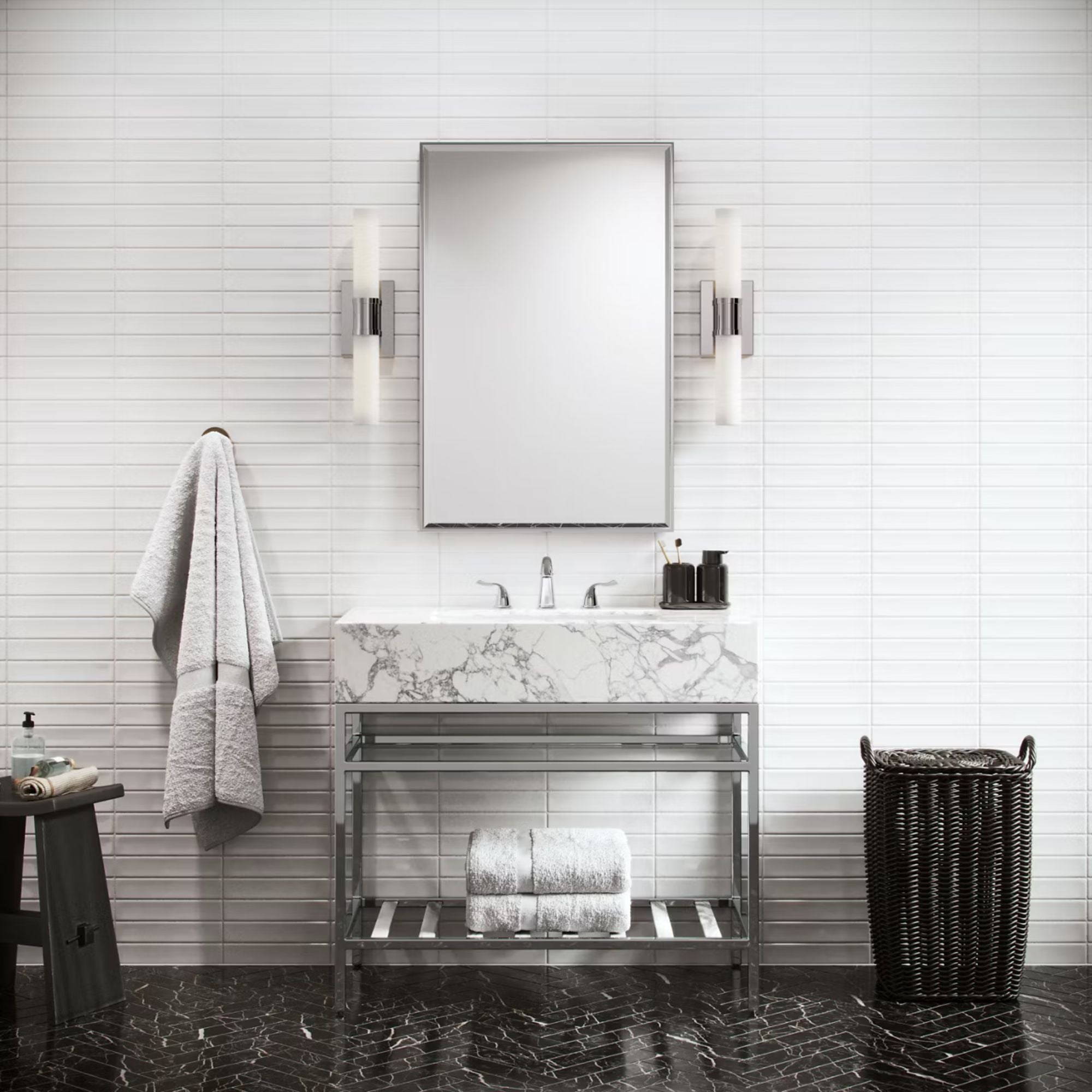 Keaton 20" Medium 2-Light Bathroom Vanity, Chrome Finish