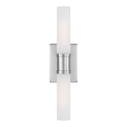 Keaton 20" Medium 2-Light Bathroom Vanity, Brushed Nickel Finish