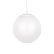 Leo Hanging Globe 10" Medium Pendant, White Finish