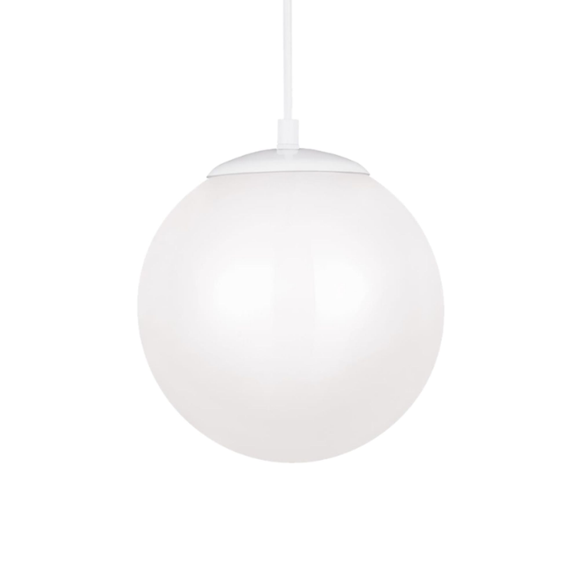 Leo Hanging Globe 10" Medium Pendant, White Finish