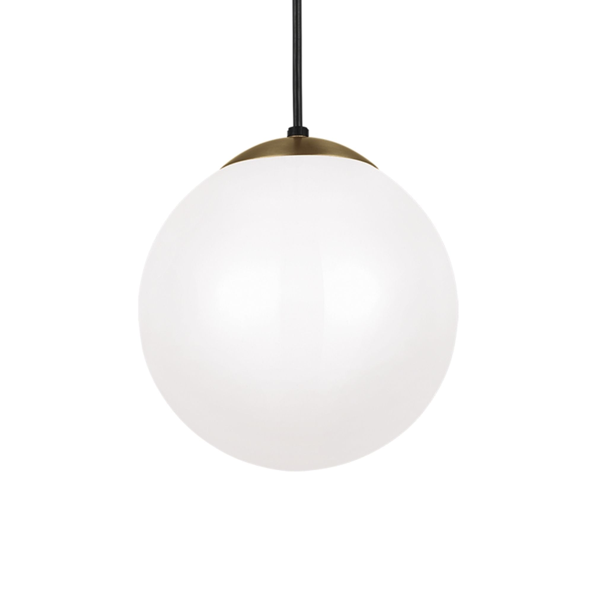 Leo Hanging Globe 10" Medium Pendant, Satin Brass Finish