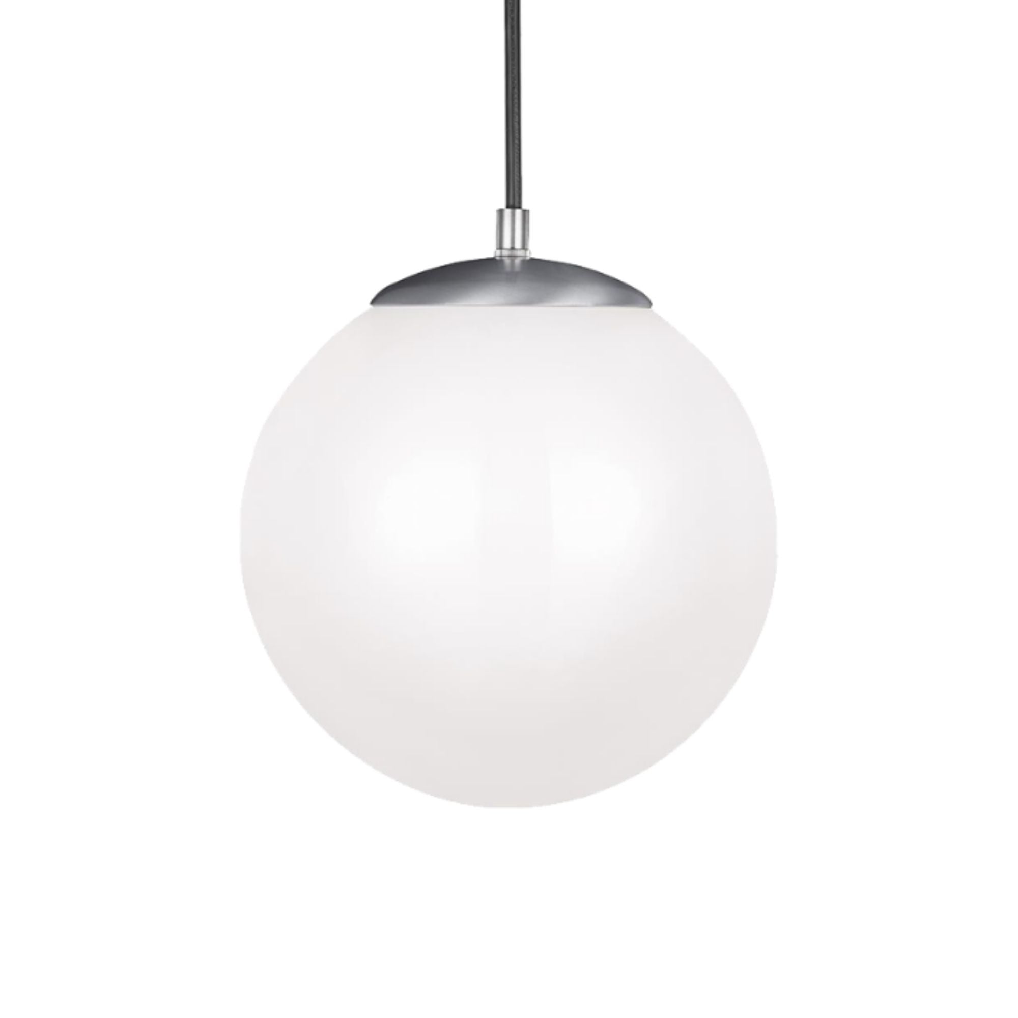 Leo Hanging Globe 10" Integrated LED Medium Pendant, Satin Aluminum Finish