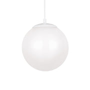 Visual Comfort Studio Leo Hanging Globe 10" Integrated LED Medium Pendant, White Finish
