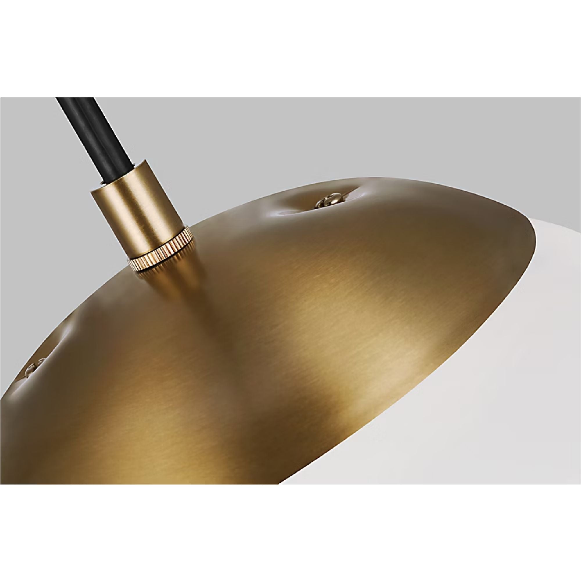 Leo Hanging Globe 10" Integrated LED Medium Pendant, Satin Brass Finish