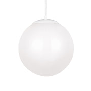 Visual Comfort Studio Leo Hanging Globe 14" X-Large Pendant, White Finish