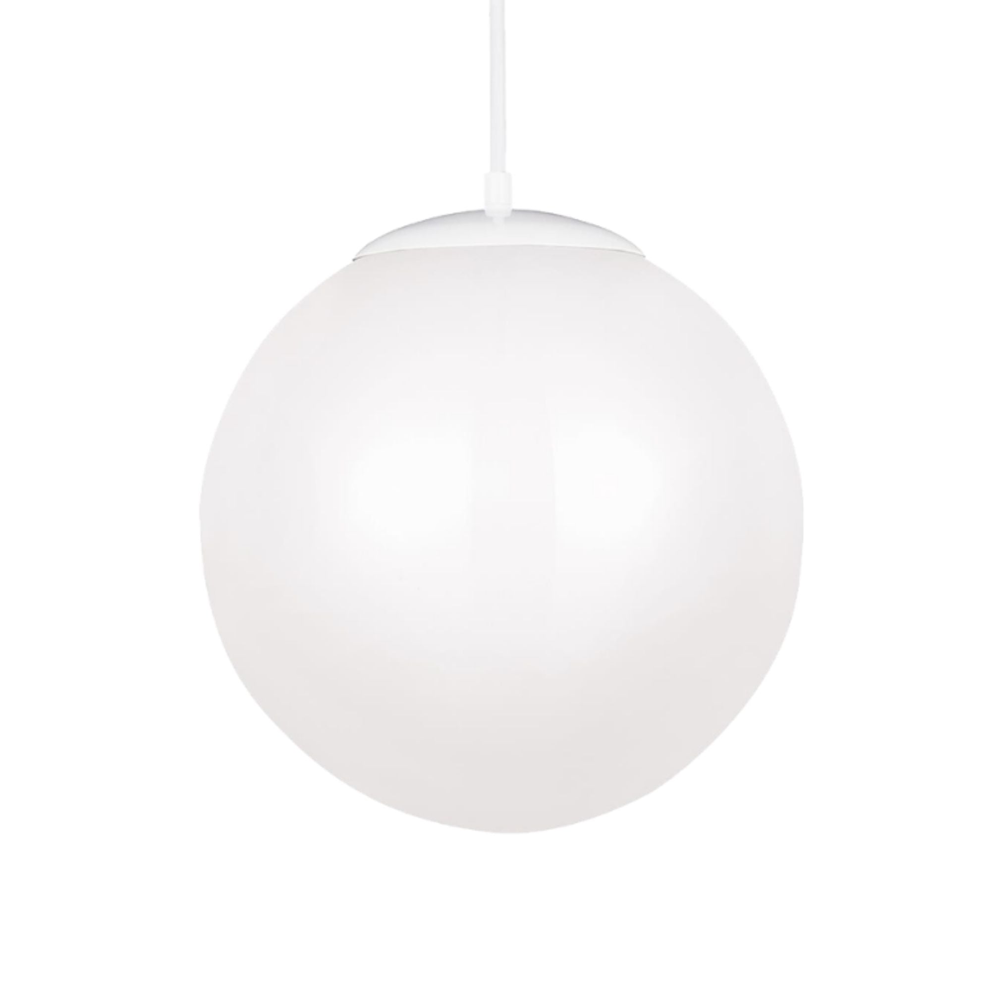Leo Hanging Globe 14" X-Large Pendant, White Finish