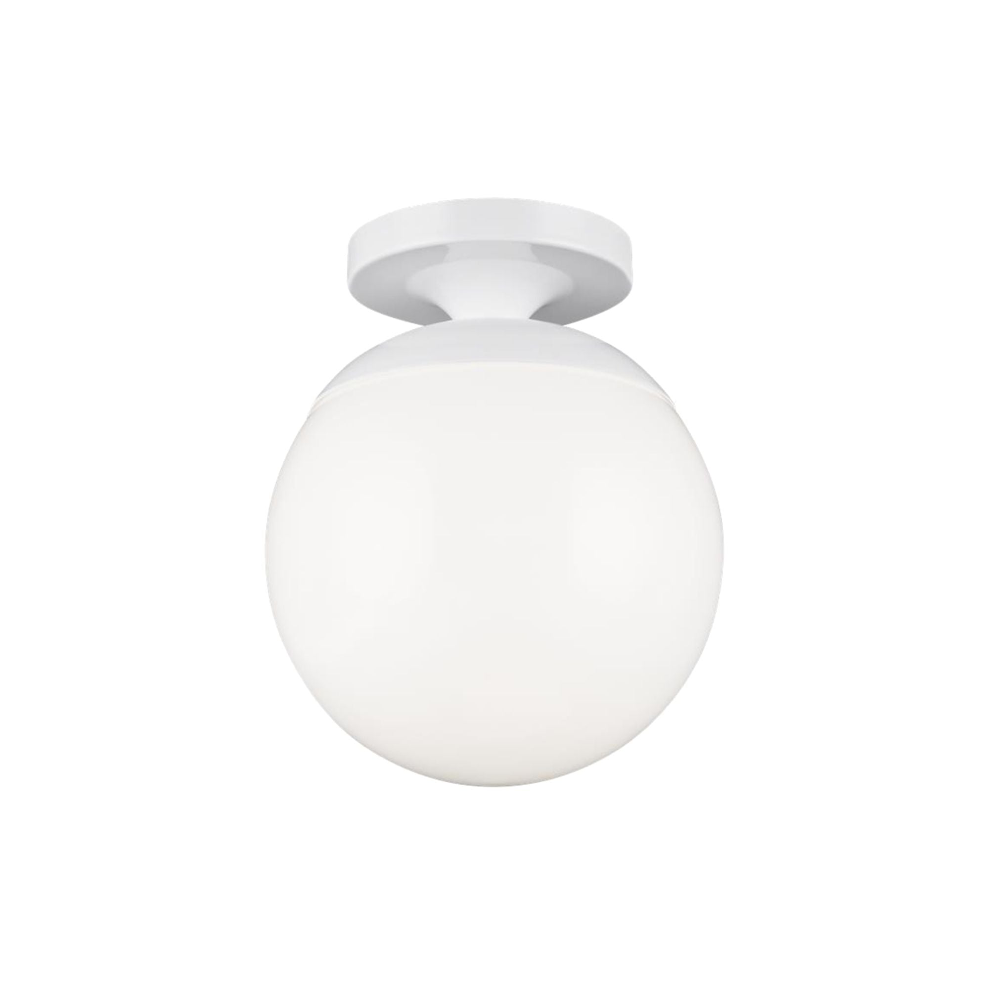 Leo Hanging Globe 10" Wall/Ceiling Semi-Flush Mount, White Finish