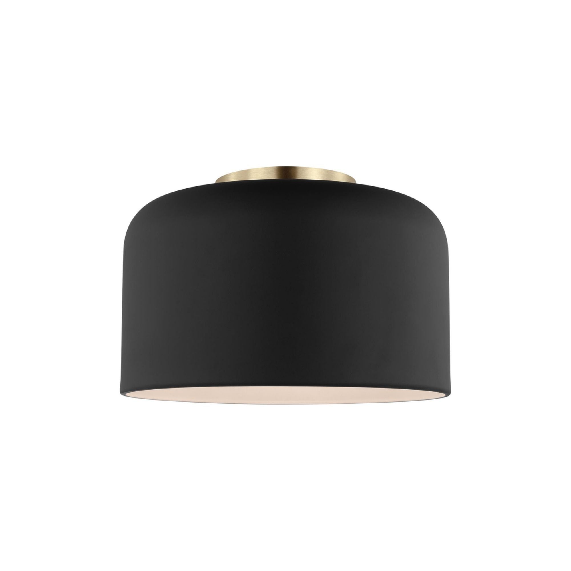 Malone 11" Small Flush Mount, Midnight Black Finish